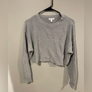 Abound Gray Knit Cropped Sweater